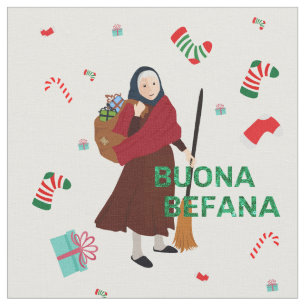christmas Witch buona Befana fabric