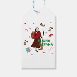 christmas Witch buona Befana Gift Tags