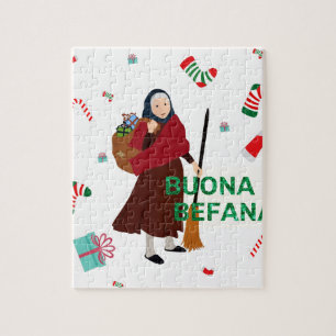 christmas Witch buona Befana Jigsaw Puzzle