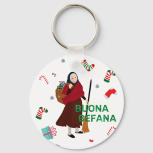 christmas Witch buona Befana Key Ring
