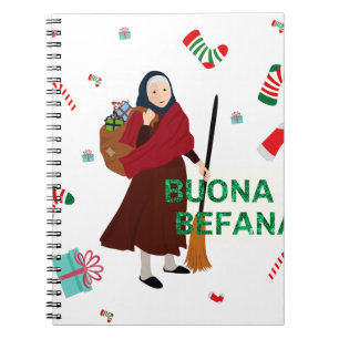 christmas Witch buona Befana Notebook