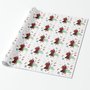 christmas Witch buona Befana Wrapping Paper