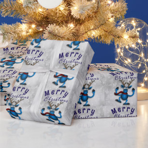 Christmas with Blue Wrapping Paper