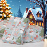 Christmas with Cats Snowmen Cookies & Milk Wrapping Paper<br><div class="desc">Christmas with Cats Snowmen Cookies & Milk</div>
