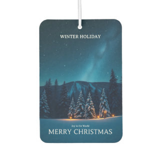 Christmas with Celestial Moon Phases, Winter Night Car Air Freshener