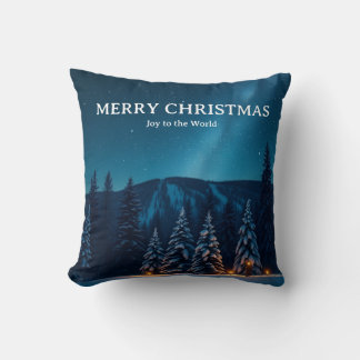Christmas with Celestial Moon Phases, Winter Night Cushion