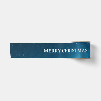 Christmas with Celestial Moon Phases, Winter Night Satin Ribbon