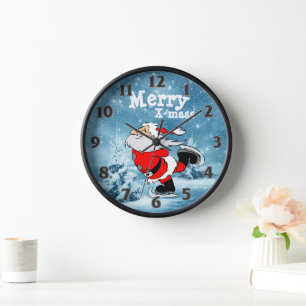 Christmas with clock