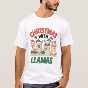 Christmas With LLAMAS T-Shirt