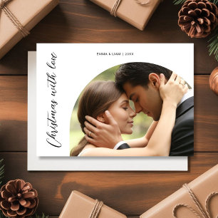 Christmas With Love Couple Photo Card