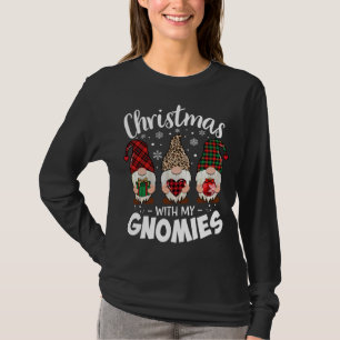 Christmas With My Gnomie Leopard Teacher Gnome Buf T-Shirt