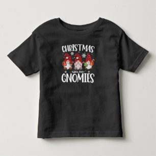 Christmas With My Gnomies Buffalo Red Plaid Gnome  Toddler T-Shirt