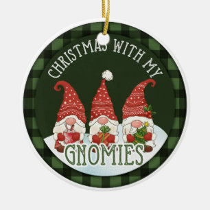 Christmas with my Gnomies Ceramic Tree Decoration