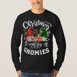 Christmas With My Gnomies Christmas Gnome Funny XM T-Shirt