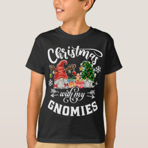Christmas With My Gnomies Christmas Gnome Funny XM T-Shirt