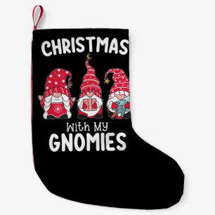 Christmas With My Gnomies Holiday Gnome Small Christmas Stocking
