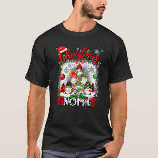 Christmas With My Gnomies Pine Tree Gnomes Garden  T-Shirt
