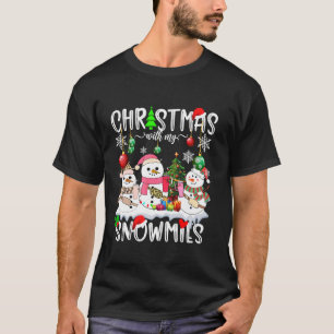 Christmas with my Snowmies Santa Family Xmas Bouje T-Shirt