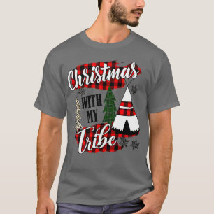 christmas with my tribe pajama family leopard  T-Shirt