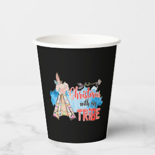 Christmas With My Tribe Paper Cups