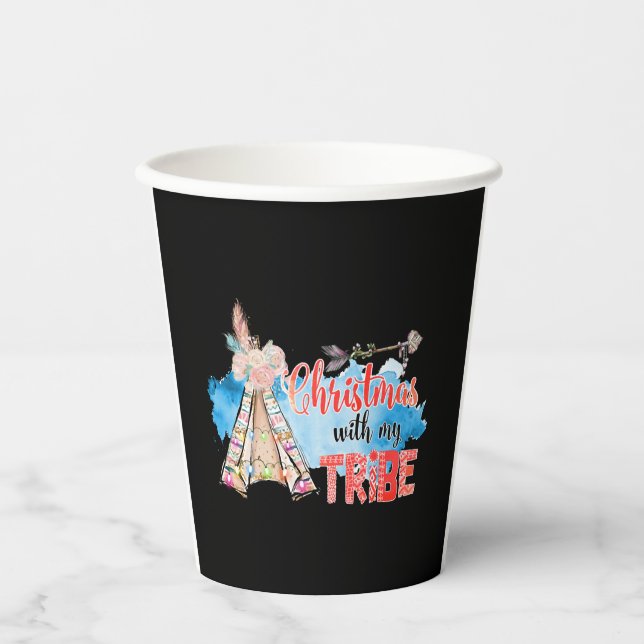 Christmas With My Tribe Paper Cups (Front)