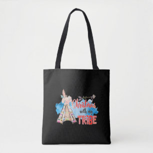 Christmas With My Tribe Tote Bag