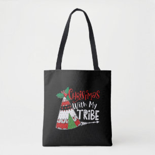 Christmas With My Tribe Tote Bag