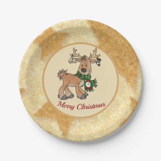 Christmas with Ren Paper Plate