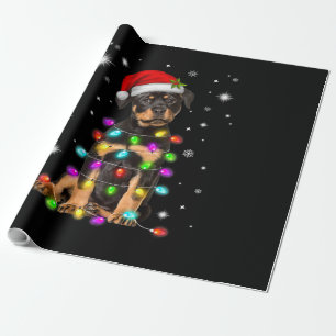 Christmas With Rottweiler Dog Wrapping Paper