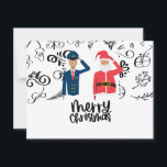 Christmas with Santa Claus for Pilot Holiday Card<br><div class="desc">Pilot Holiday Card's Christmas with Santa Claus is the perfect way to show your family and friends how much you care. This card features a jolly Santa Claus surrounded bypresentst and snowflakes, with the message "Merry Christmas" Gifts for Coach, Instructor, teacher, friends, mum, dad, girlfriend/boyfriend, co-worker, hostess, neighbour, him/her, couples,...</div>