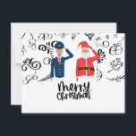 Christmas with Santa Claus for Pilot Holiday Card<br><div class="desc">Pilot Holiday Card's Christmas with Santa Claus is the perfect way to show your family and friends how much you care. This card features a jolly Santa Claus surrounded bypresentst and snowflakes, with the message "Merry Christmas" Gifts for Coach, Instructor, teacher, friends, mum, dad, girlfriend/boyfriend, co-worker, hostess, neighbour, him/her, couples,...</div>