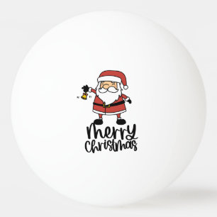 Christmas with Santa Claus Ping Pong Ball
