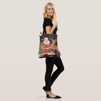 Christmas with Santa- Holiday Season Tote Bag