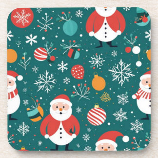 Christmas with Santa pattern Coaster
