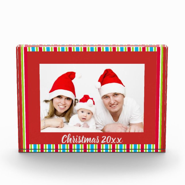 Christmas with Year Favourite Family Photograph Photo Block (Front)