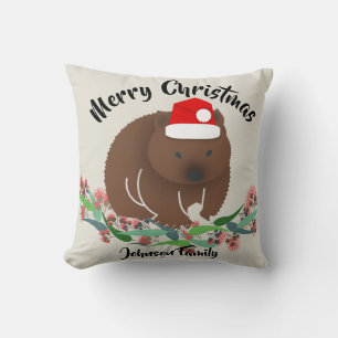 Christmas Wombat Cushion