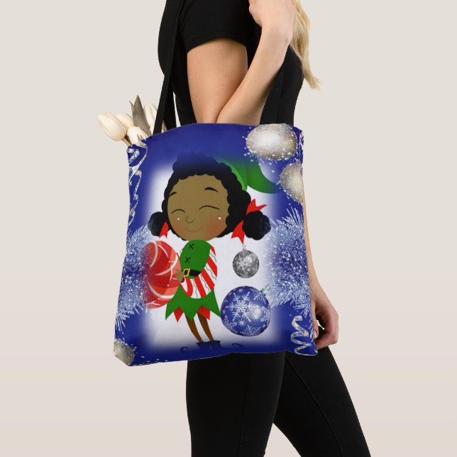 Christmas Women's Tote Bags, Elf (Close Up)