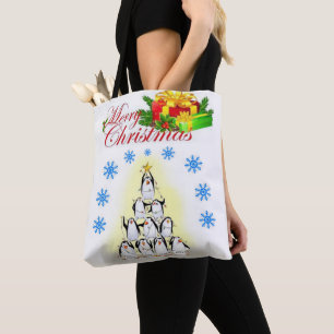 Christmas Women's Tote Bags, Penguin