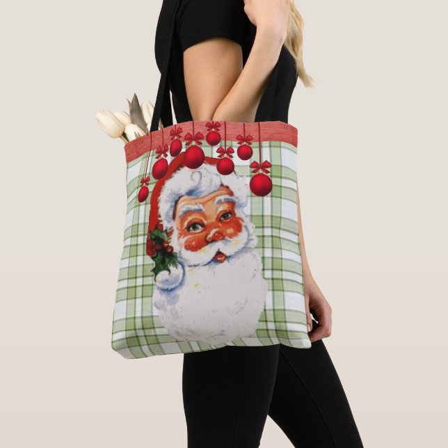 Christmas Women's Tote Bags, Santa (Close Up)