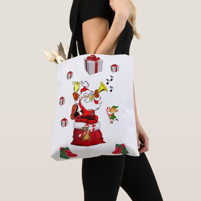 Christmas Women's Tote Bags, Santa (Close Up)