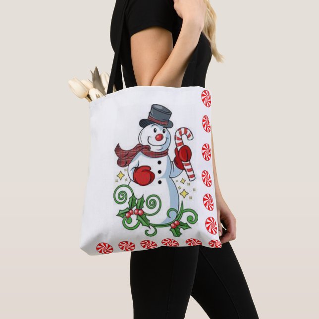 Christmas Women's Tote Bags, Snowman (Close Up)