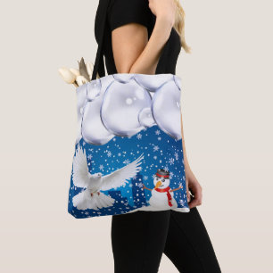Christmas Women's Tote Bags, Snowman Bag