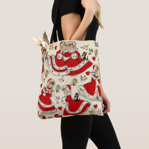 Christmas Women's Tote Bags, Vintage Bag