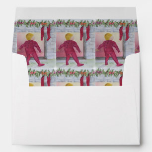 CHRISTMAS WONDER FIREPLACE PEACEFUL JOY ENVELOPE