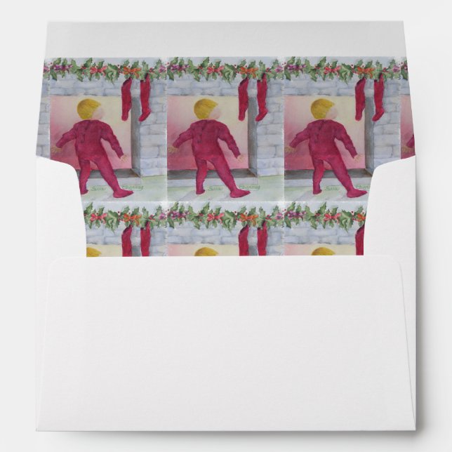 CHRISTMAS WONDER FIREPLACE PEACEFUL JOY ENVELOPE (Back (Bottom))