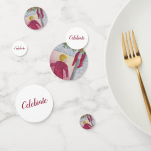 CHRISTMAS WONDER FIREPLACE TABLE CONFETTI