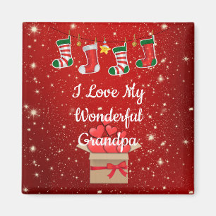 Christmas Wonderful Grandpa Magnet