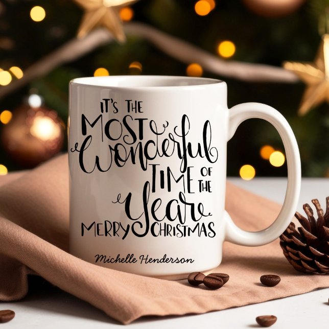 Christmas Wonderful Time of Year Coffee Mug (It's the most wonderful time of the year! Enjoy this mug through the holidays)