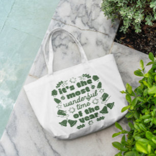 Christmas Wonderful Time Quote Tote Bag