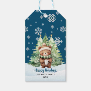 CHRISTMAS WOODLAND BEAR GIFT TAGS